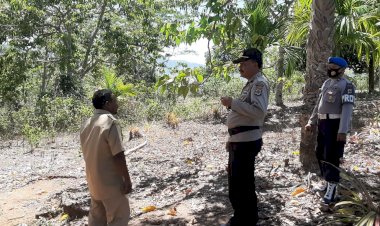 Kapolsek-Alsel-Pimpin-Patroli,-Sambang-dan-Himbauan-Kebakaran-Hutan-dan-Lahan-(Karhutla)