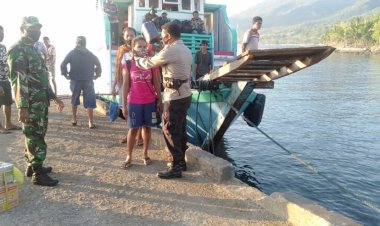 Polsek-Pantar-Barat-laksanakan-Penertiban-Protokol-Kesehatan-di-Pelabuhan-Bakalang