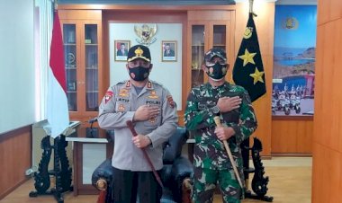 Jabat-Kadispamsanau,-Danlanud-El-Tari-Kupang-Berpamitan-dengan-Kapolda-NTT