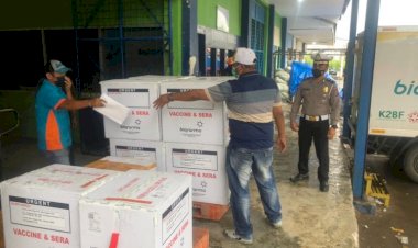 Tiba-Pagi-Ini-32.200-Vial-Coronavac-Untuk-Percepatan-Vaksinasi-di-NTT,-Dikawal-VVIP-Personel-Polda-NTT