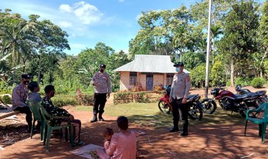 Polsek-Alsel-Laksanakan-Patroli-Sambang