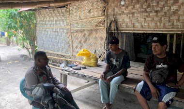 Ka-Pospol-Buraga-Laksanakan-Sosialisasikan-Kepedulian-Kamtibmas-di-Desa-Tribur-Utara,-ABAD-Selatan