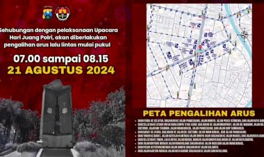 Begini-Rekayasa-Lalu-Lintas-Saat-Upacara-Hari-Juang-Polri-di-Surabaya