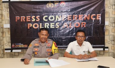 Konferensi-Pers-Polres-Alor:-Terungkap-Motif-Pembakaran-Rumah-di-Kelurahan-Kalabahi-Tengah