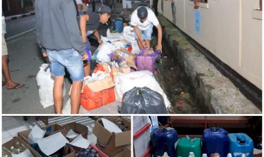 Polres-Alor-Gencarkan-Razia-Miras-Ilegal,-Ribuan-Liter-Sopi-dan-Moke-Diamankan