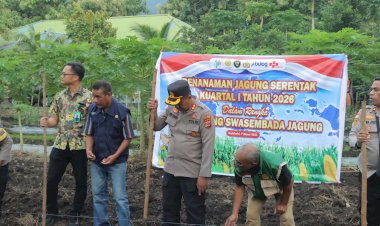 Dukung-Program-Swasembada-Pangan,-Polres-Alor-Laksanakan-Tanam-Jagung-Serentak-Kuartal-I