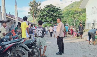 Polsubsektor-Pantar-Timur-Intensifkan-Patroli-dan-Pengamanan-Pasar-Tradisional-Bakalang,-Warga-Diimbau-Jaga-Kamtibmas