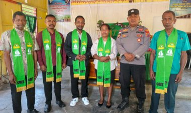 Minggu-Kasih-di-Desa-Kailesa,-Ps.-Kapolsubsektor-Pureman-Sampaikan-Pesan-Kamtibmas-kepada-Jemaat-dan-Masyarakat