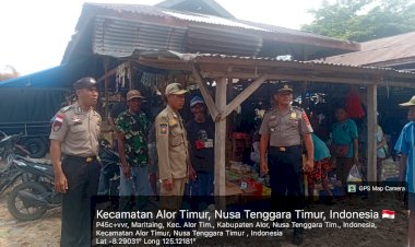WAKAPOLSEK-ALOR-TIMUR-PIMPIN-PATROLI-DIALOGIS-DI-PASAR-MARITAING,-IMBAU-WARGA-HINDARI-MIRAS
