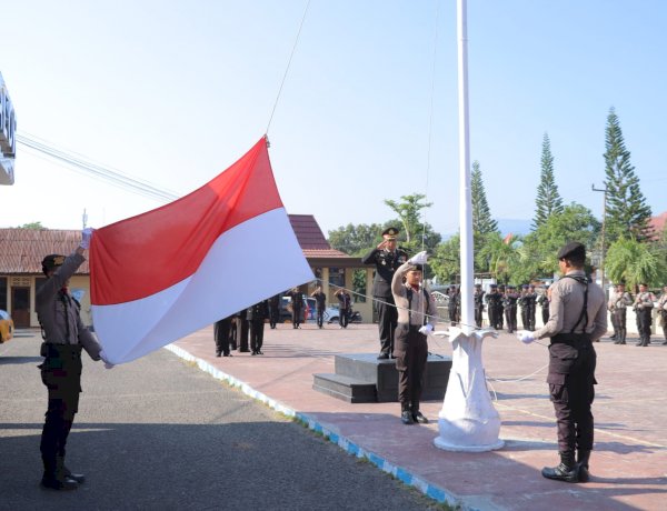 Polres Alor Gelar Upacara Hari Sumpah Pemuda ke-97 dan Apel Kebangsaan Ojol Kamtibmas serta Buruh Kamtibmas