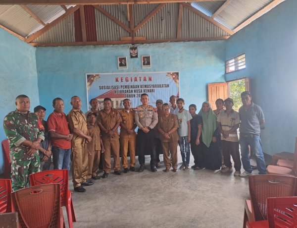 Polres Alor Gelar Tatap Muka Bersama Warga Nusa Kenari Bahas Tertib Lalu Lintas dan Antisipasi Tawuran