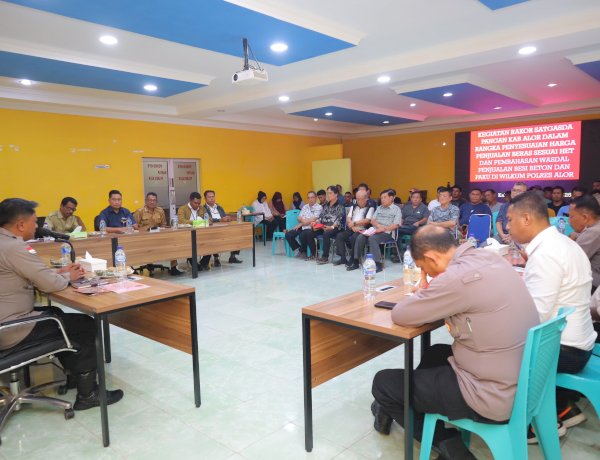 Polres Alor Gelar Rakor Satgasda Pangan Bahas Penyesuaian Harga Beras dan Pengawasan Penjualan Besi Beton serta Paku