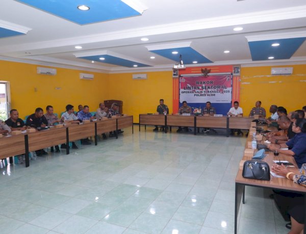 Polres Alor Gelar Rakor Lintas Sektoral Menyambut Operasi Lilin Turangga 2025, Siap Amankan Natal dan Tahun Baru di Kabupaten Alor
