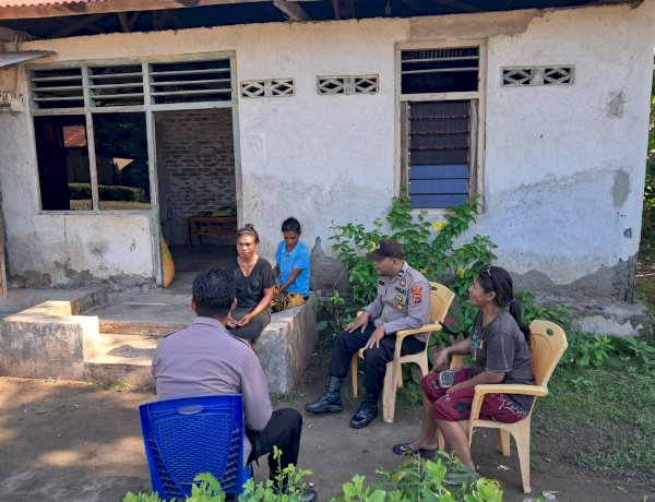 Patroli Dialogis Polsek Alor Timur, Warga Desa Maritaing Diajak Jaga Kamtibmas dan Hindari Konflik Sosial