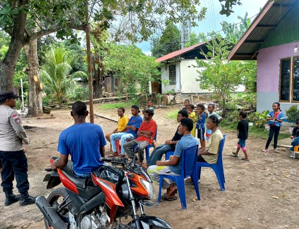 Bangun Kedekatan dan Cegah Gangguan Kamtibmas, Polsek Pantar Aktif Sambangi Warga Desa Bouweli