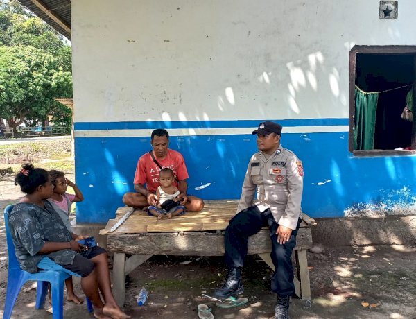Sambang Kamtibmas Polsek Pantar, Warga Desa Bandar Diajak Aktif Jaga Keamanan Lingkungan