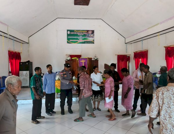 Polsubsektor Pureman Gelar Patroli dan Minggu Kasih di Gereja GMIT Getsemani Otsilere, Sampaikan Imbauan Kamtibmas