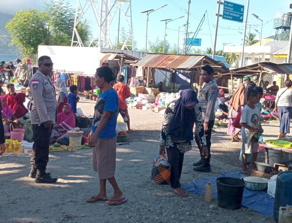 Polsubsektor Pantar Timur Intensifkan Patroli dan Pengamanan di Pasar Bakalang, Situasi Kamtibmas Tetap Kondusif
