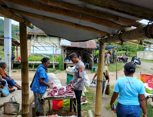 Polsek Alor Selatan Gelar Patroli Pengamanan Pasar Kelaisi Timur, Situasi Aman dan Kondusif