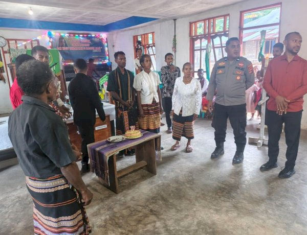 Kapolsubsektor Pureman Hadiri Ibadah Syukuran HUT ke-79 Gereja GMIT Elim Irakena, Situasi Berjalan Aman dan Kondusif