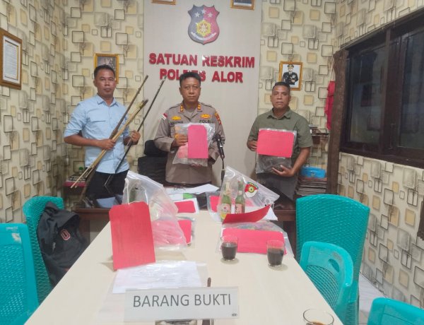 Polres Alor Sita Sejumlah Barang Bukti Tindak Pidana Konvensional Periode Januari–Mei 2026