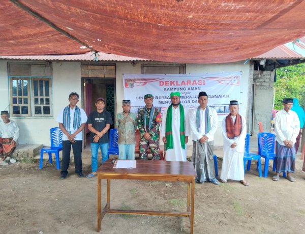 POLRES ALOR DEKLARASIKAN KAMPUNG AMAN DI DESA HULNANI, WUJUDKAN SINERGI MENUJU ALOR DAMAI