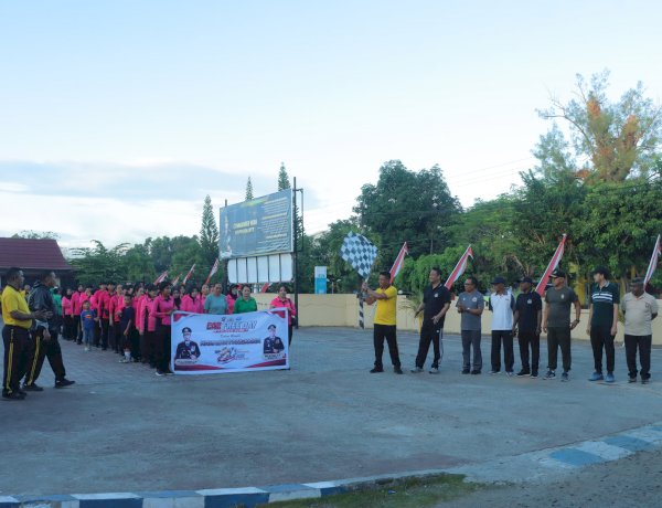 POLRES ALOR GELAR CAR FREE DAY DAN OLAHRAGA BERSAMA SAMBUT HARI BHAYANGKARA KE-80 TAHUN 2026