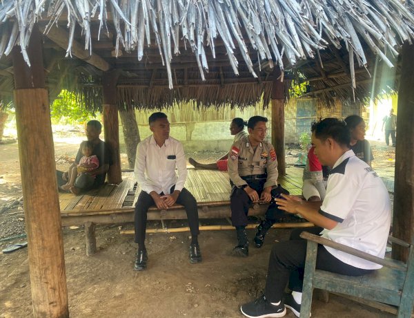 Patroli Kamtibmas dan Sambang Warga, Polsek Alor Timur Ajak Masyarakat Desa Maritaing Jaga Keamanan Lingkungan
