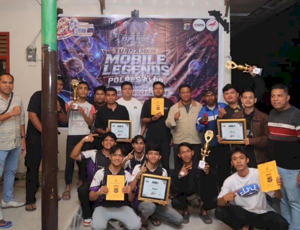 TIM 76 APEL RAIH JUARA MOBILE LEGENDS KAPOLRI CUP TINGKAT POLRES ALOR, KAPOLRES RESMI TUTUP TURNAMEN