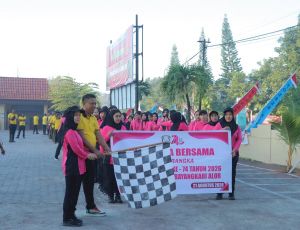 Bhayangkari Cabang Alor Gelar Olahraga Bersama Sambut HKGB Ke-74 Tahun 2026