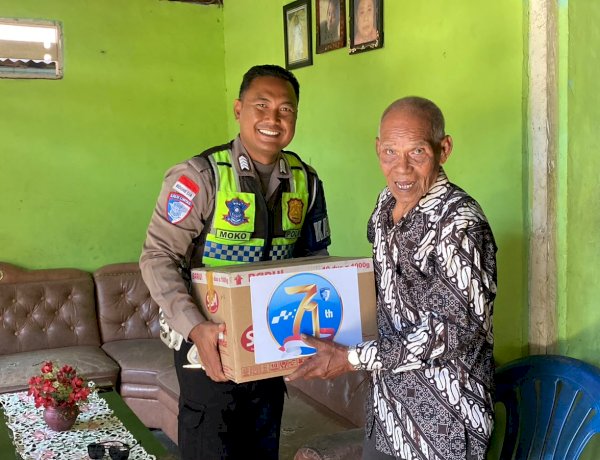 Anjangsana Sambut Hari Lalu Lintas Bhayangkara ke-71, Satlantas Polres Alor Pererat Silaturahmi dengan Purnawirawan Polri