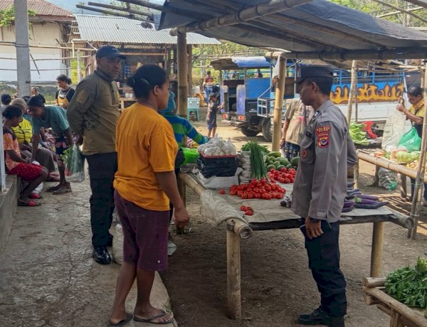 Polsek Alor Selatan Gelar Patroli Pengamanan Pasar Apui, Pastikan Aktivitas Masyarakat Berjalan Aman dan Lancar