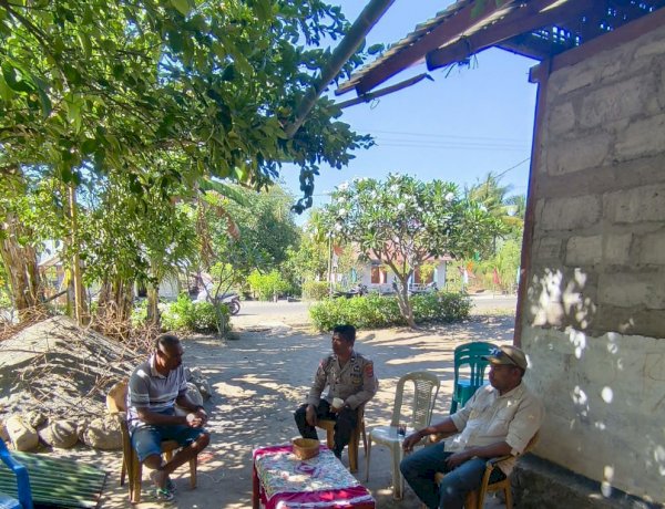 POLSEK ALOR TIMUR SAMBANGI WARGA MARITAING, AJAK MASYARAKAT BERSAMA JAGA KAMTIBMAS
