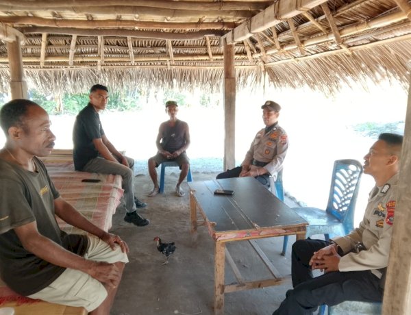 POLSEK ALOR TIMUR GELAR PATROLI DAN SAMBANG WARGA MARITAING, AJAK MASYARAKAT BERSAMA JAGA KAMTIBMAS