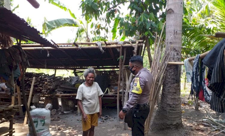 Bhabinkamtibmas Desa Petleng Polsek Alor Sambangi Warga Binaan dan Sosialisasi Adaptasi Kebiasaan Baru