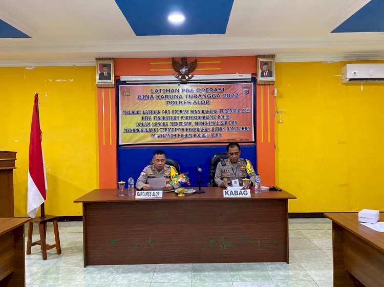 Polres Alor Laksanakan Latihan Pra Operasi Bina Karuna Turangga 2022
