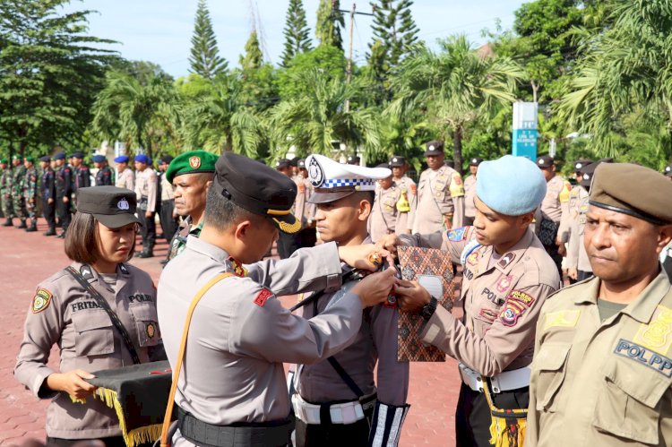 Polres Alor Laksanakan Apel Gelar Pasukan Operasi Ketupat Turangga 2023