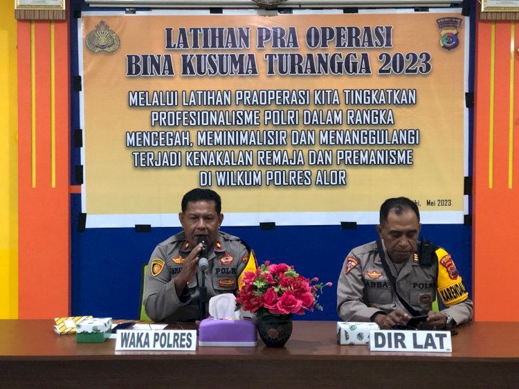 Waka Polres Alor Pimpin Latihan Pra Operasi Bina Kusuma Turangga 2023