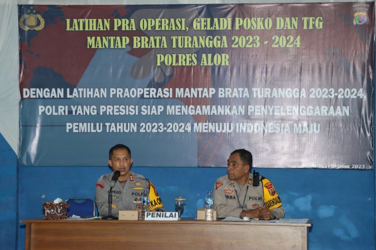 Polres Alor Gelar Geladi Posko dan TFG Operasi Mantap Brata Turangga 2023-2024