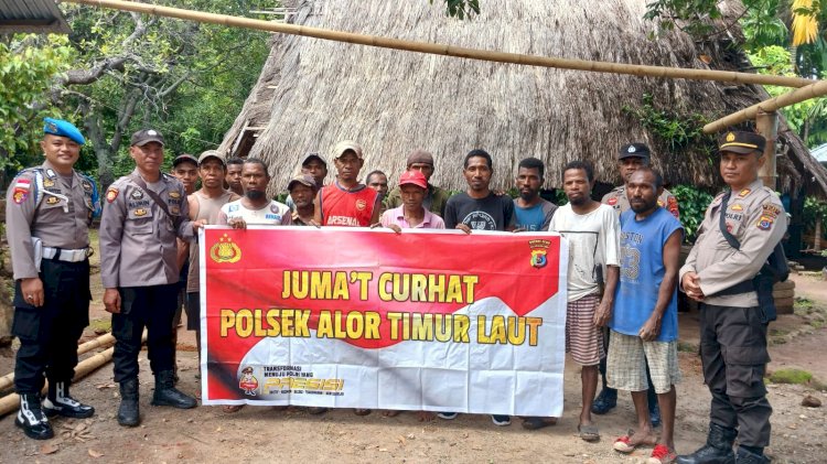 Kapolsek Alor Timur Laut Sosialisasikan Undang-Undang TPPO dalam Kegiatan Jumat Curhat di Desa Nailang