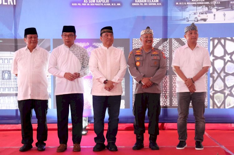 Sespim Lemdiklat Polri Letakan Batu Pertama Bangun Masjid, Didesain Ridwan Kamil