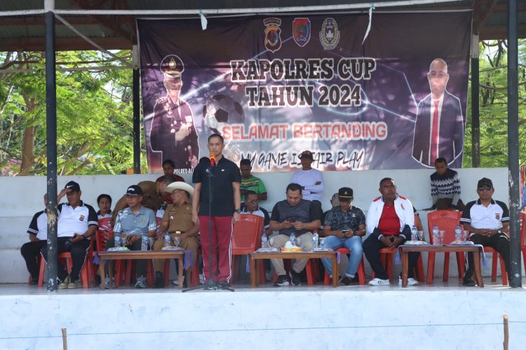 Pembukaan Turnamen Sepak Bola Kapolres Cup U-22 Dalam Rangka Memperingati Hari Bhayangkara