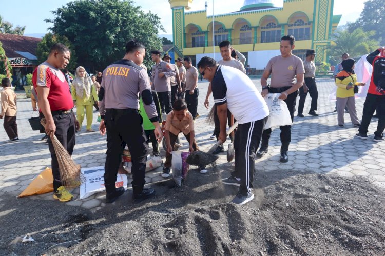 Sambut Hari Bhayangkara Ke-78, Polres Alor Gelar Bakti Religi di Sejumlah Tempat Ibadah