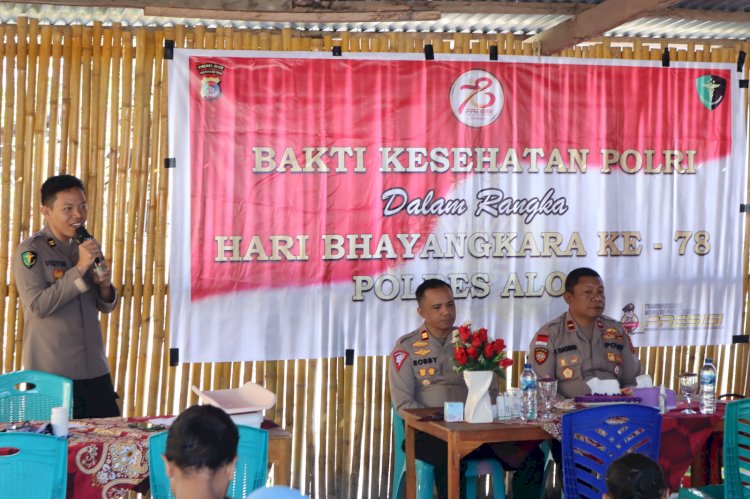 Jelang Hari Bhayangkara Ke-78, Polres Alor Gelar Bakti Kesehatan