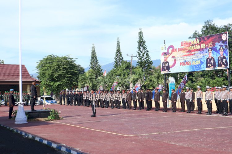 Polres Alor Gelar Upacara Peringatan Hari Bhayangkara ke-78 Tahun 2024