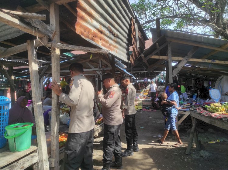 Polsek Pantar Gelar Patroli dan Pengamanan di Pasar Tradisional Kabir