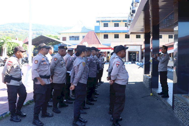 Latihan Pra Operasi Mantap Praja Turangga 2024 di Polres Alor: Persiapan Hari Ketiga untuk Pengamanan Pilkada