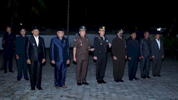 Kapolres Alor Hadiri Malam Renungan Suci Peringatan HUT ke-79 Kemerdekaan RI di TMP Malua Galiau