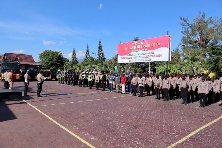 Polres Alor Gelar Simulasi Sispamkota untuk Kesiapan Pengamanan Pilkada Serentak 2024