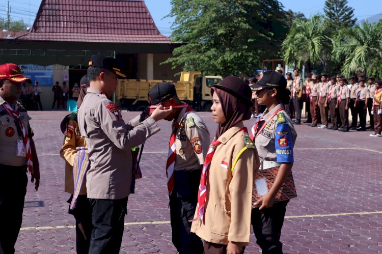 Kapolres Alor Pimpin Upacara Pembukaan Lomba Keterampilan Baris Berbaris (LKBB) “Kapolres Alor CUP VI”